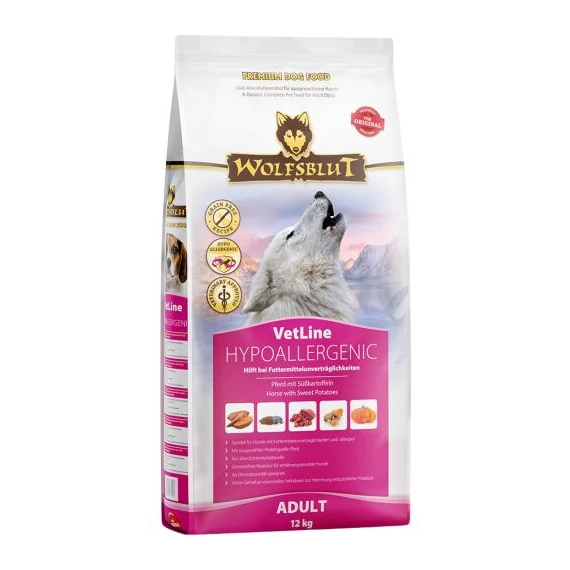 Wolfsblut VetLine Hypoallergenic Horse with Sweet Potatoes 12kg